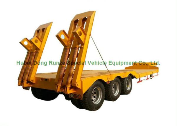 3 Axle 2 Axle Low Bed Trailer Truck 40 -60 Tons With Ladder