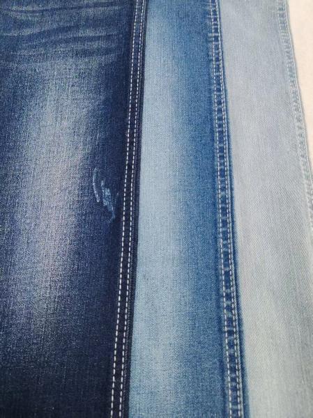 Low Shrinkage 8.3oz Cotton Polyester Stretch Denim Fabric Twill Style 12S  For Lady Jeans