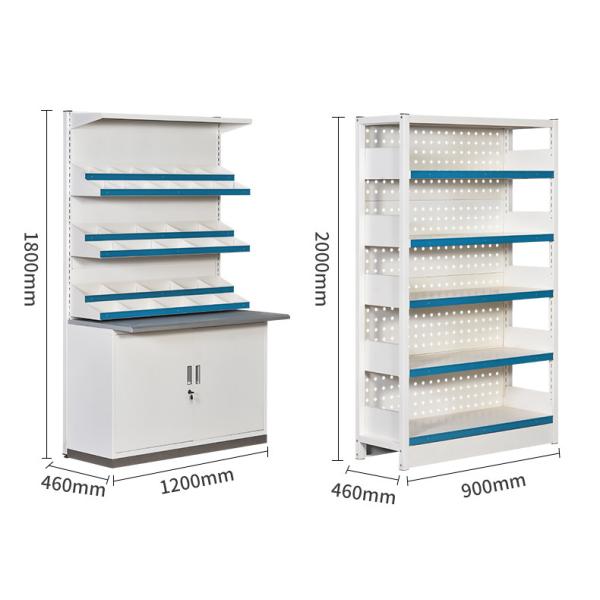 Double Sided Pharmacy Medicine Display Cabinet Clinic Multi Layer