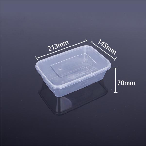 213*145*70mm 1500ml Disposable Plastic Lunch Box