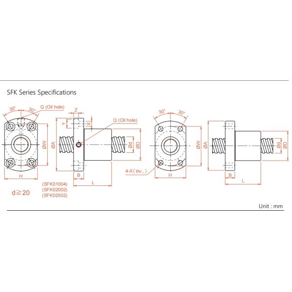 TBI SFK01602 16mm Ball Screw High Accuracy Wear Resistant Space Saving
