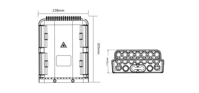 Pre Connectorized оптически ядр IP68 коробки распределения 16 водоустойчивое