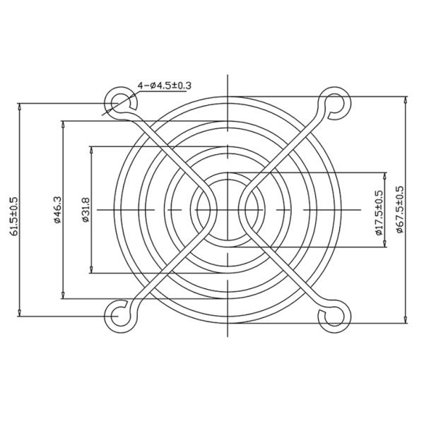 Anticorrosive Protective 70mm Fan Guards , PC Case Fan Grill For AC Radiatior