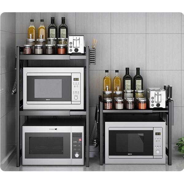 Aluminum Alloy Oven Storage Rack , Two Tier Kitchen Microwave Rack