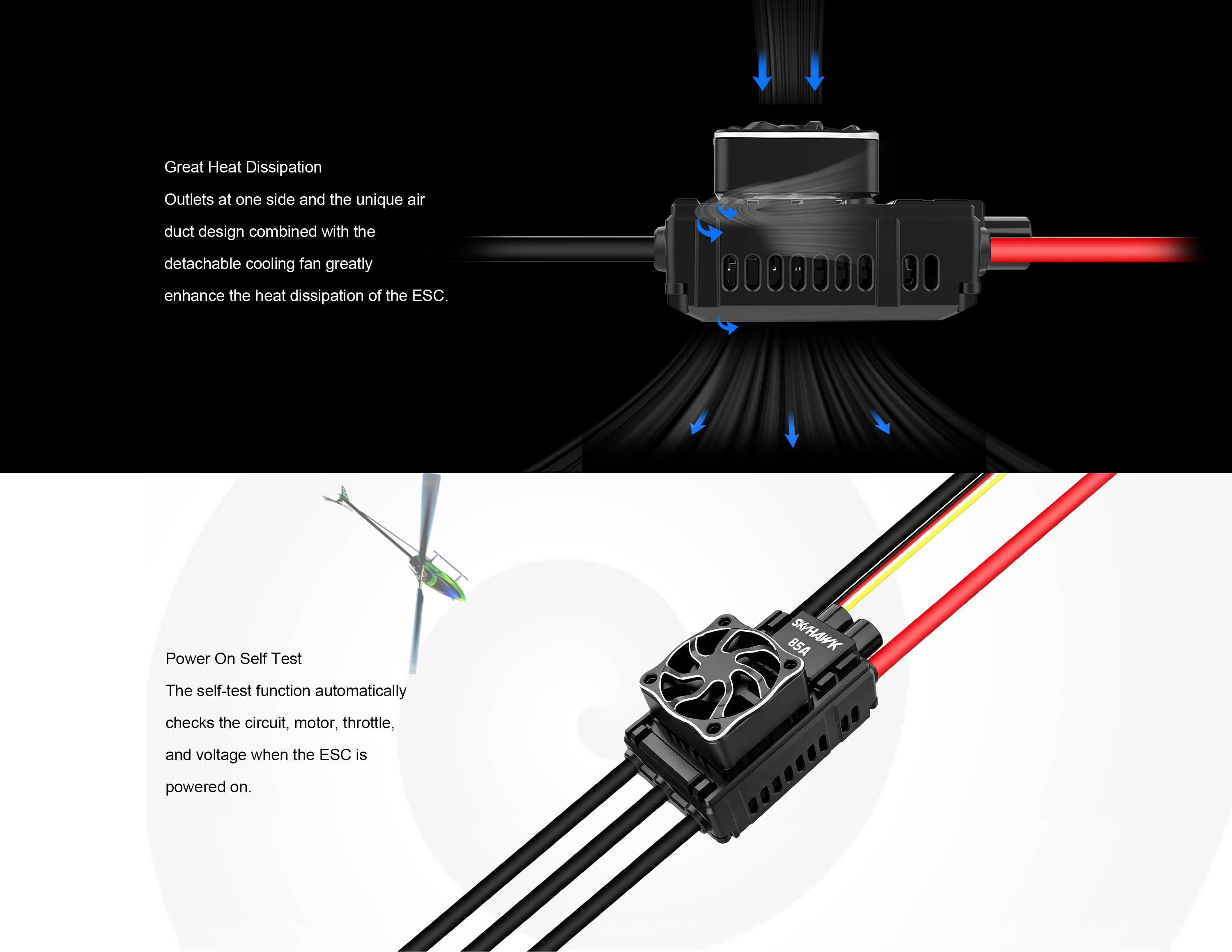 Drone ESC ZTW 85A 3-6S SBEC Brushless Drone Speed Controller