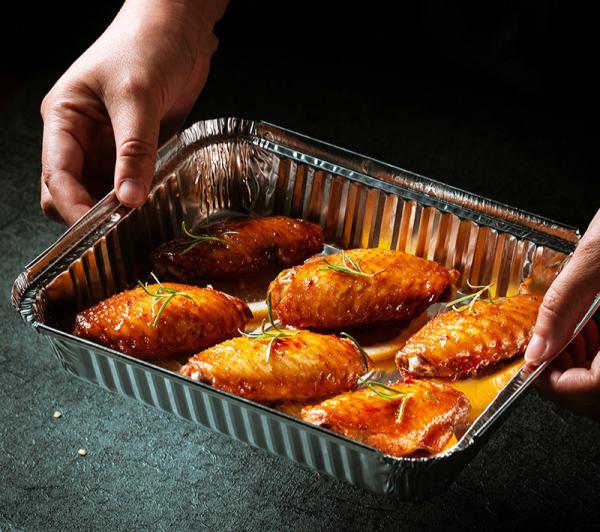 rectangular take away disposable aluminum foil container tray sizes manufacturer aluminium butter packaging sarten