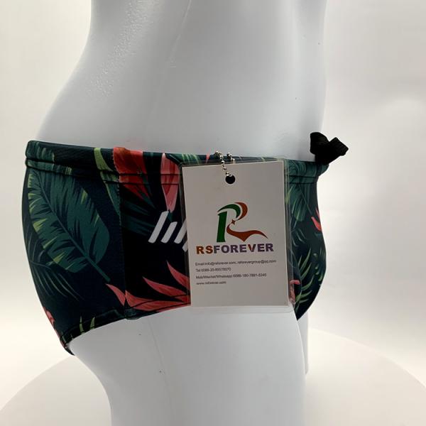 Dry Fit Lycra Stretch Mens Bikini Swimwear Underwear Briefs Silk Screen Printing