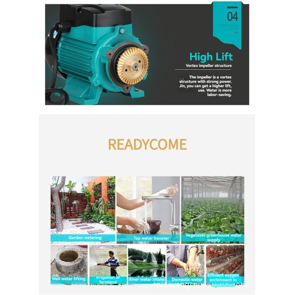 Household Cast Iron Water Supply Booster Pump for Home Pipeline