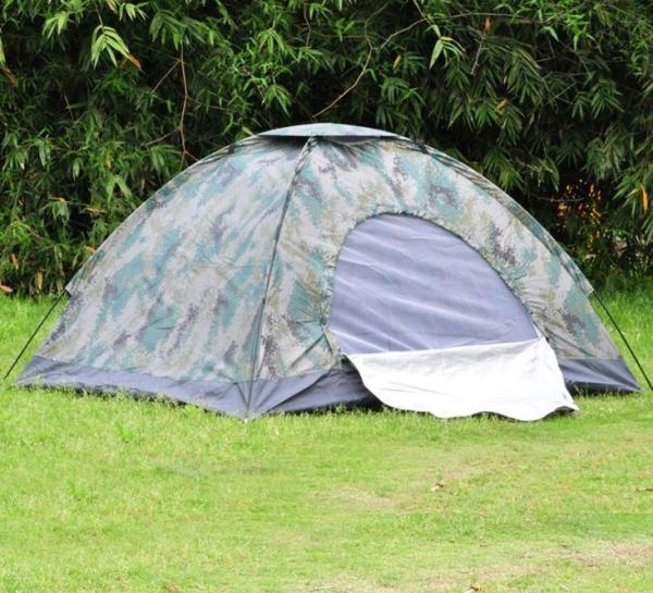 Barraca de acampamento exterior da única camuflagem das camadas, barraca de acampamento ascendente fácil impermeável 