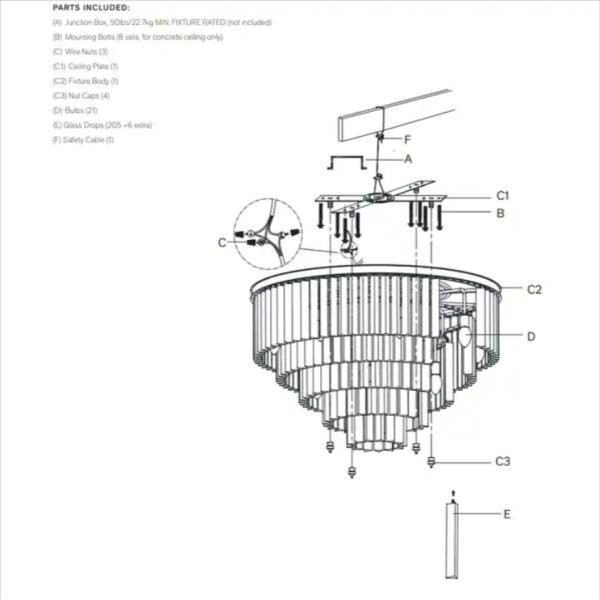 E12 / Candelabra Art Crystal Modern Copper Ceiling Light AC 85V-265V (Свет для потолка из меди)