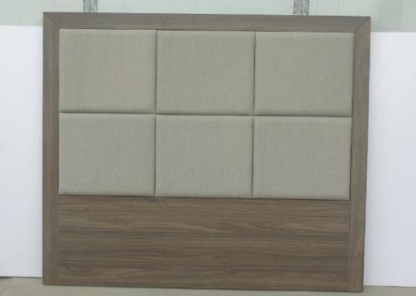 Upholstered Hotel Style Headboards , MDF Wood Bed Backboard With Double Dowel