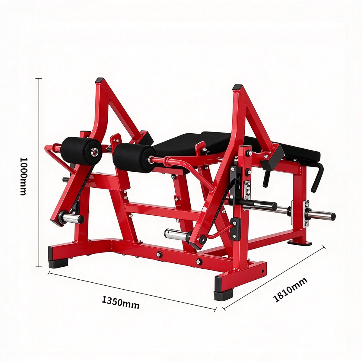 Lateral Leg Curl Machine Plate Loaded Steel Hamstring Training Equipment for Commercial Gyms