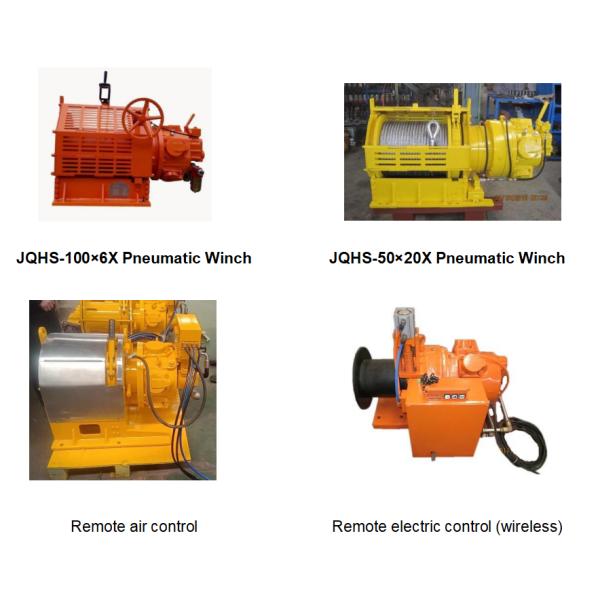 Marine Exploration Pneumatic Winch JQHS-100×6X With Hand And Foot Brake