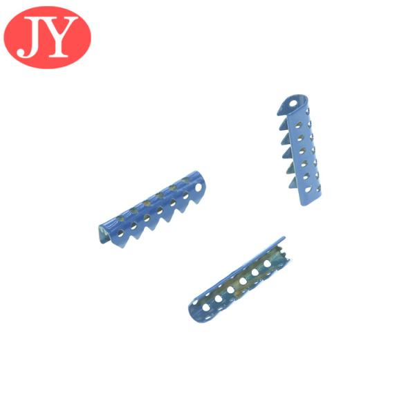 jiayang aglet painting color blue color mesh brass tips aglets  brass tip