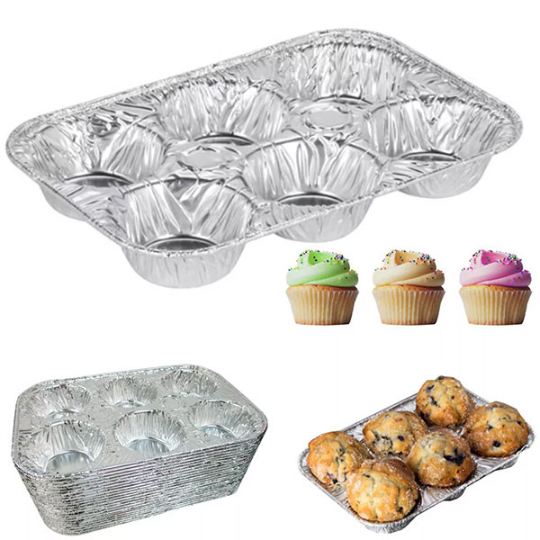 Disposable Muffin Tins 6 Cup Muffin Pans For Baking Cupcakes Mini Pie