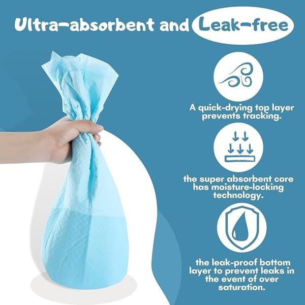 Sustainable and Leak-Proof Disposable Dog Pee Pads Fast Drying Pee Mats for Everyday