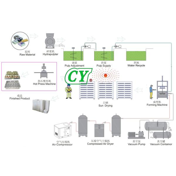 Automatic egg tray machine egg carton machine pulp molded production line