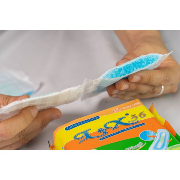 Cotton Top Sheet Material Sanitary Pads Hypoallergenic Soft Breathable Absorbent Perfect Sensitive Skin Feminine Hygiene Daily