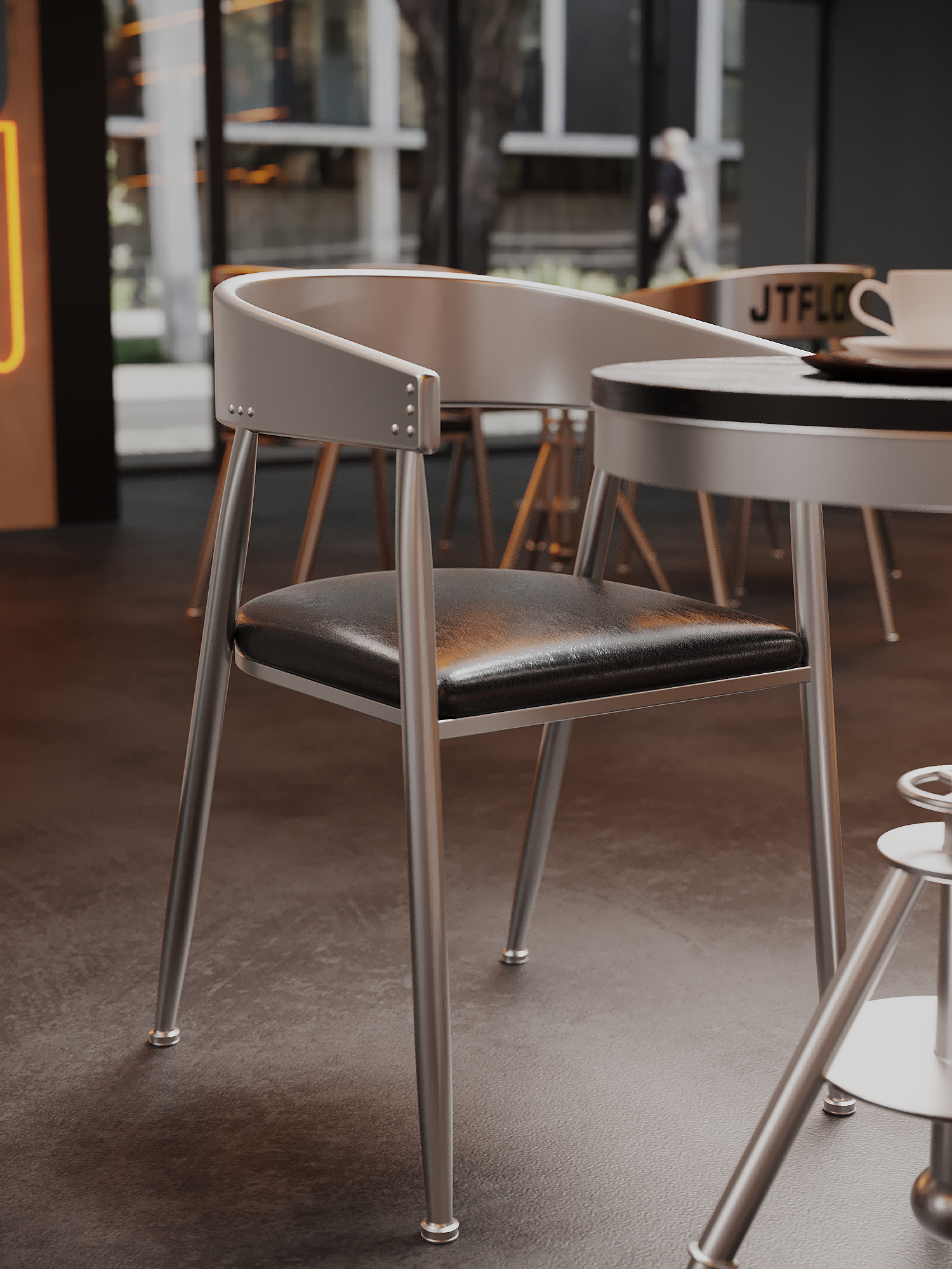 Vintage Bar Table And Chairs Compact Industrial Bar Furniture For Coffee Shops