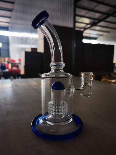 8mm Glass Smoking Pipe Dazzling Thread 10 Inch Borosilicate Glass Water Pipe