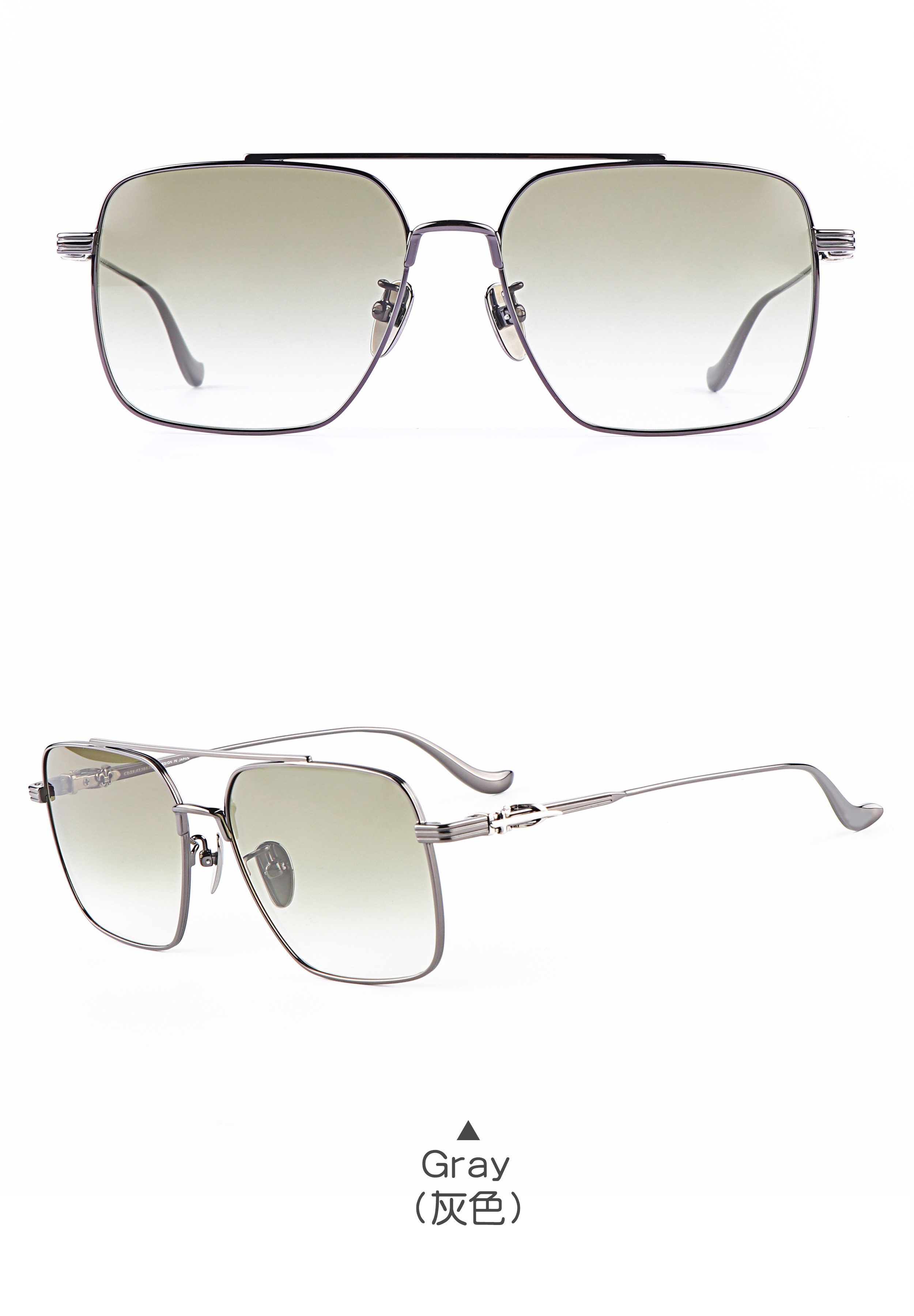 Oversize square Frame Fashion Street Women Fashion 2025 Titan Sunglasses High Quality Pilot Sunglasses Men Custom Shades