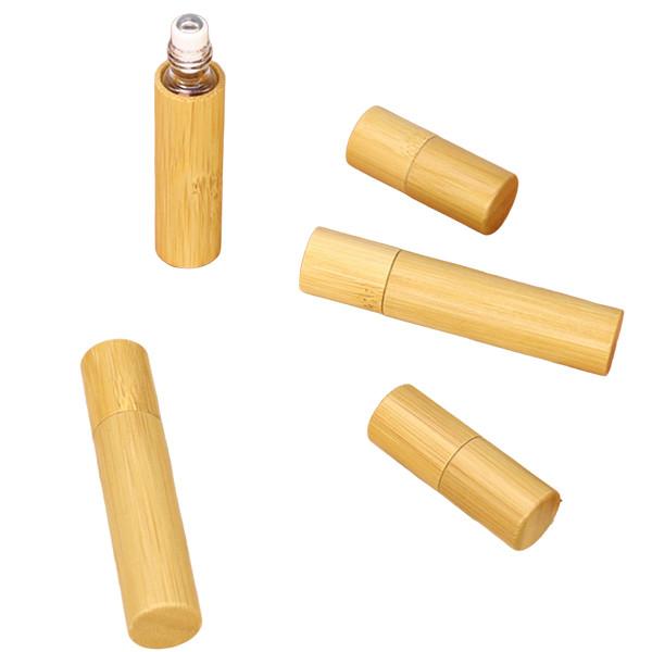 1ml 3ml 5ml 10ml Bambu Madeira Roller Bead Cobertura de Frasco Óleo Essencial Perfume