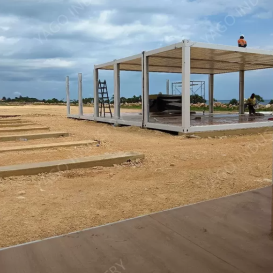 Luxury Prefab Modular Office Folding Shipping Container House For Temporary Showroom