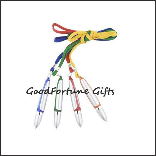 Versatile Custom Ballpoint Pen Retractable Lanyard Pen For Trade Shows