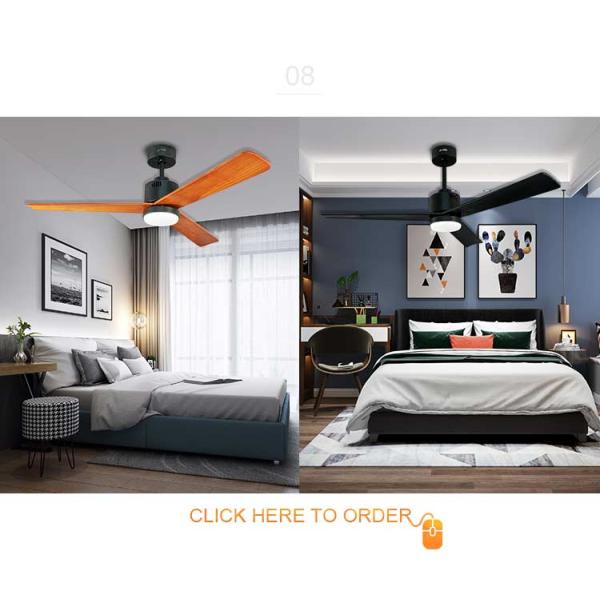 2022 Indoor Decorative BLDC Fan Ceiling Fan Light com controle remoto em cores multicolor