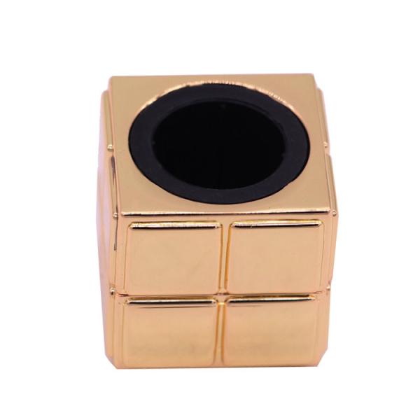 Golden Square Zinc Alloy Magnetic Perfume Cap For Simple And Generous