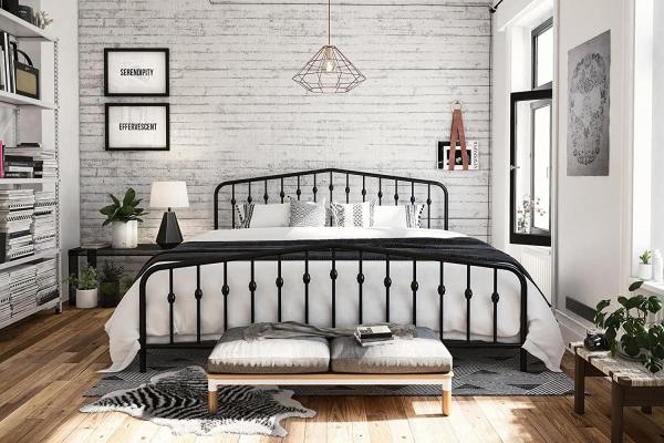 Antiwear Practical Queen Metal Bed , Multipurpose Metal Platform Bed Queen