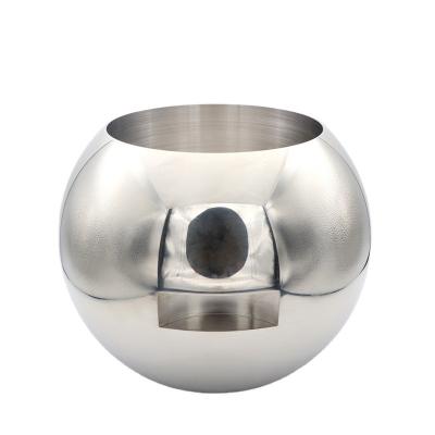 Valves Spare Parts DN40 Stainless Steel Half Round Ball 316L Floating Straight Through Valve Ball for High Temperature Applications