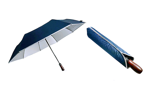 Men's Navy Automatic Folding Umbrella 54 Inch Sun Rain Protection