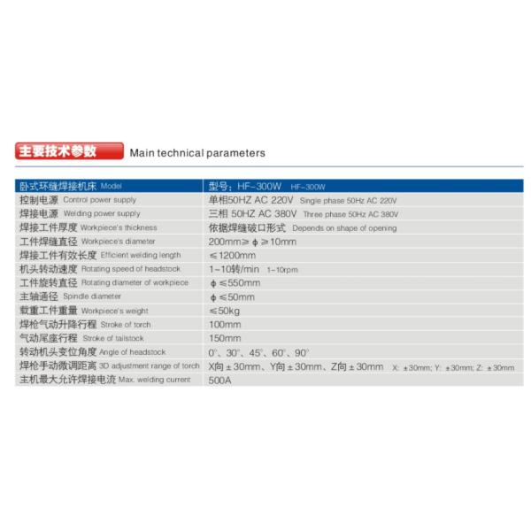 Machine de soudage à fûts d'eau automatique industrielle 500A soudeur à tour horizontal