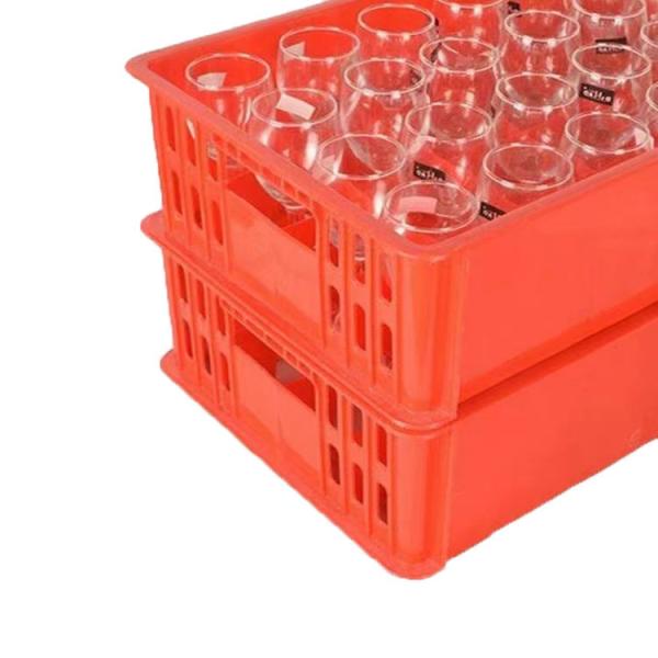 24 Bottle, Customized Mesh Plastic Package Crate Glass Wine Juice Bottle Crate With Gard Storage Transport Boxes 24 Glass Beer Crate