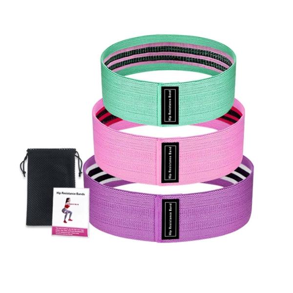 13in 100% Silicone Workout Fabric Resistance Bands Woven SGS