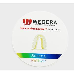 Dental A3 Multilayer Zirconia Block 1050 Mpa Zirconium Oxide Ceramic FDA