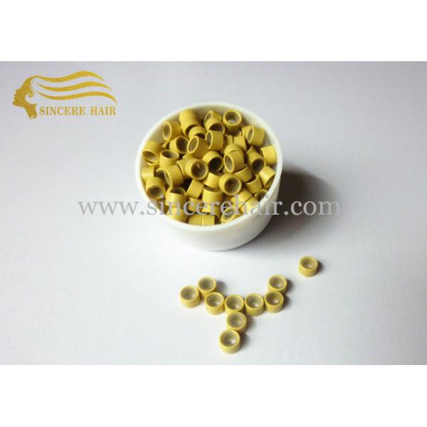 Hair Extension Accessories Micro Links with Silicon For Sale, Blonde Micro Ring for Stick Hair Extensions for Sale
