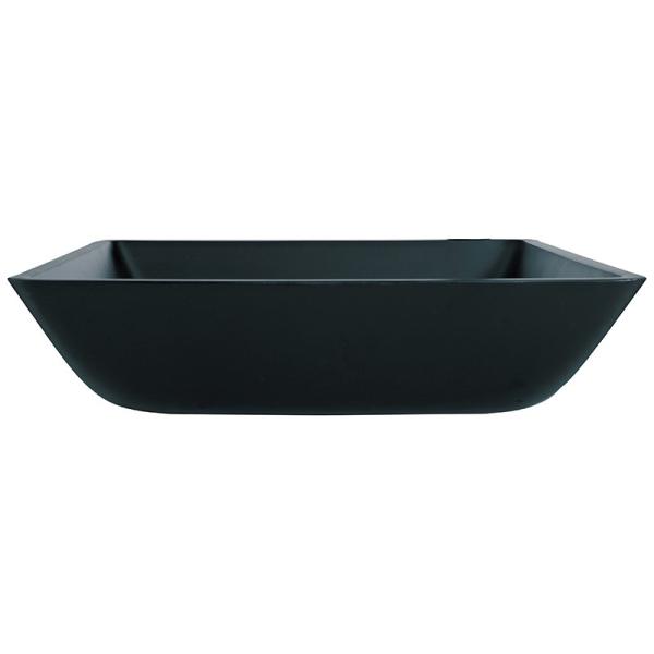 O banheiro Matt Black Basin Square Vessel afunda o vidro moderado 400mm
