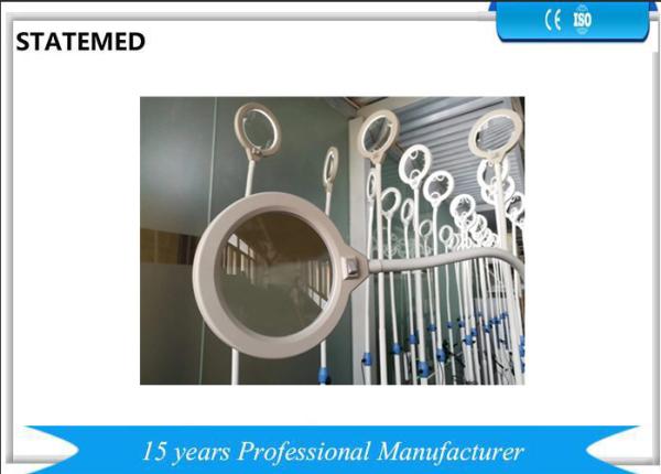 420 * 420 * 1800 mm Floor Stand Magnifier Lamp Medical Illumination Lights In White