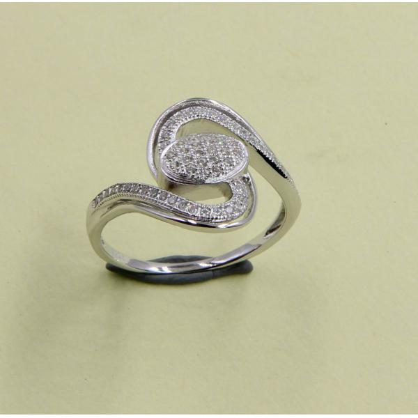 Pave Prong Heart Shape Wedding Band Ring 925 Silver CZ Eternity Band Rings Size 5-10 Sterling Silver Spoon Rings