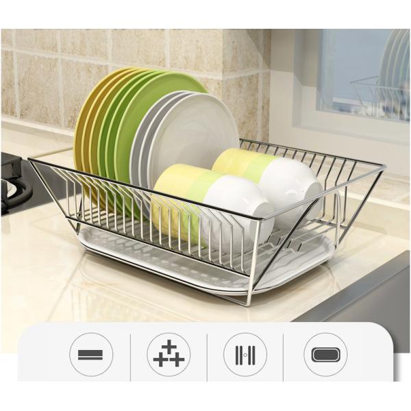 37.5cm Length 1KG Steel Kitchen Basket Rack For Dish Drying