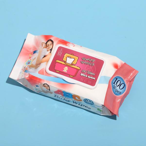 Влажное естественного ингредиента 100% устранимое обтирает размер 20x15CM для младенца