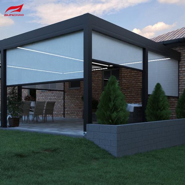 Customizable Blackout Retractable Window Treatments With Side Track Made From Aluminium Alloy Material