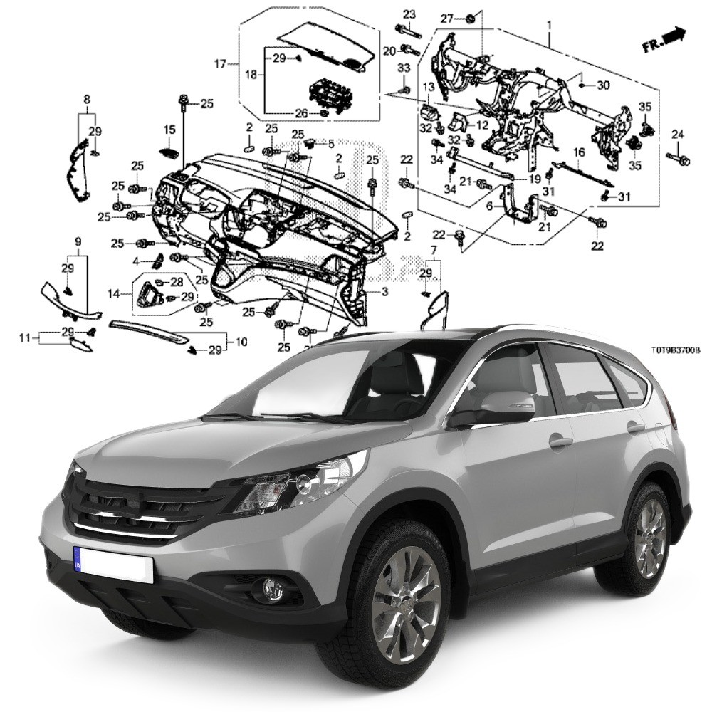 ABS Automobile Accessories for Honda CRV 2012-2017 OEM 77820-T0A-H81ZB Manufacturing
