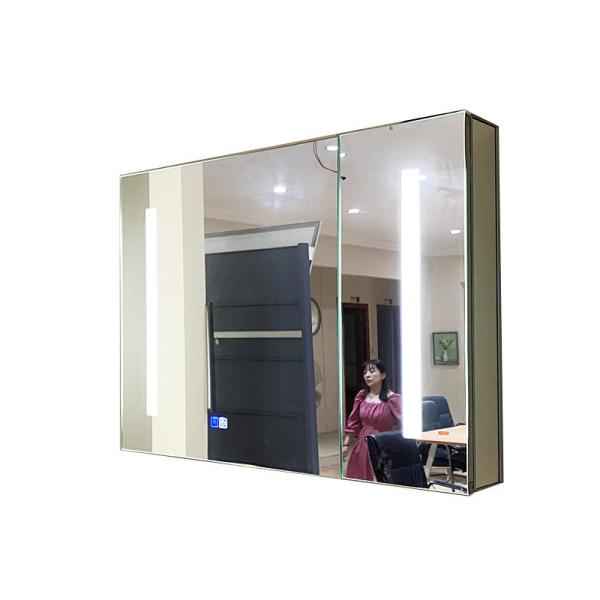 Customized LED Illuminated Mirror Cabinet 3mm Lighted Mirror Medicine Cabinet 3000K