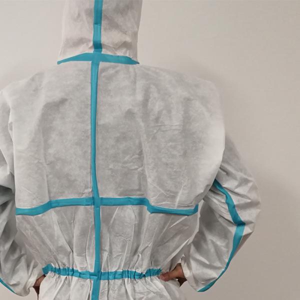 Sms Pp Microporous Disposable Protective Coveralls Antistatic Industrial Medical Use
