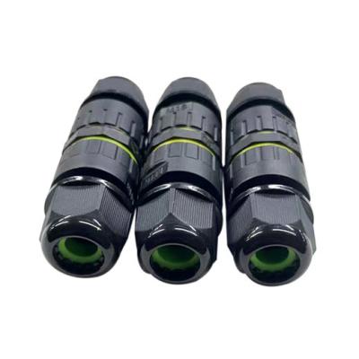 IP67 Waterproof Circular Connector With PA6 Nylon Material And Gilded Brass Metal
