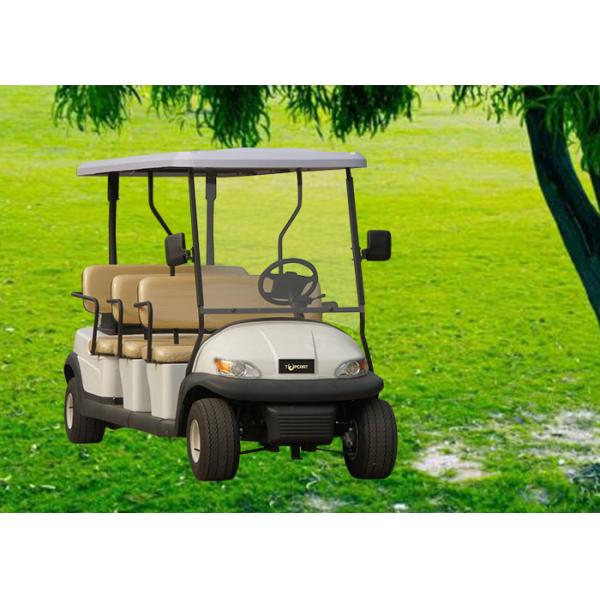 White 8 Seater Buggy , Electric Golf Cart Street Legal For Amusement Park