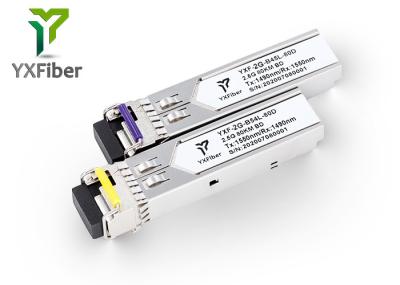 Transceptor direcional de SFP 80km 2.5G SFP do Bi do conector do LC